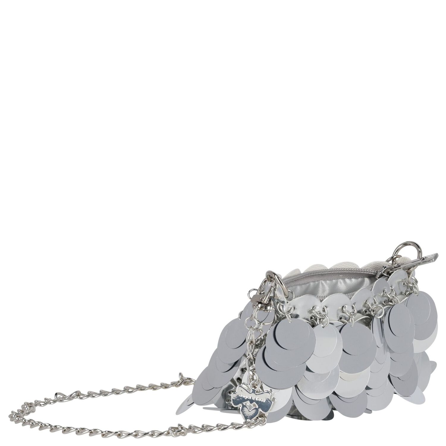 Girls Silver Sequin Bag, 2, hi-res
