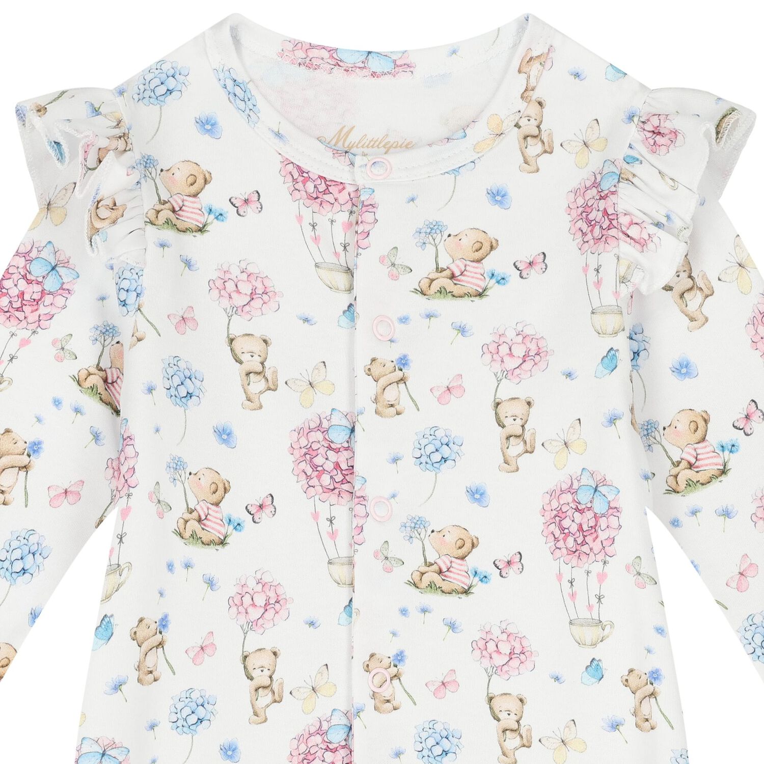 طقم بنات  أفرول باللون الأبيض, 1, hi-res