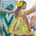 فستان بطبعة الزهور باللون الأصفر, 1, hi-res