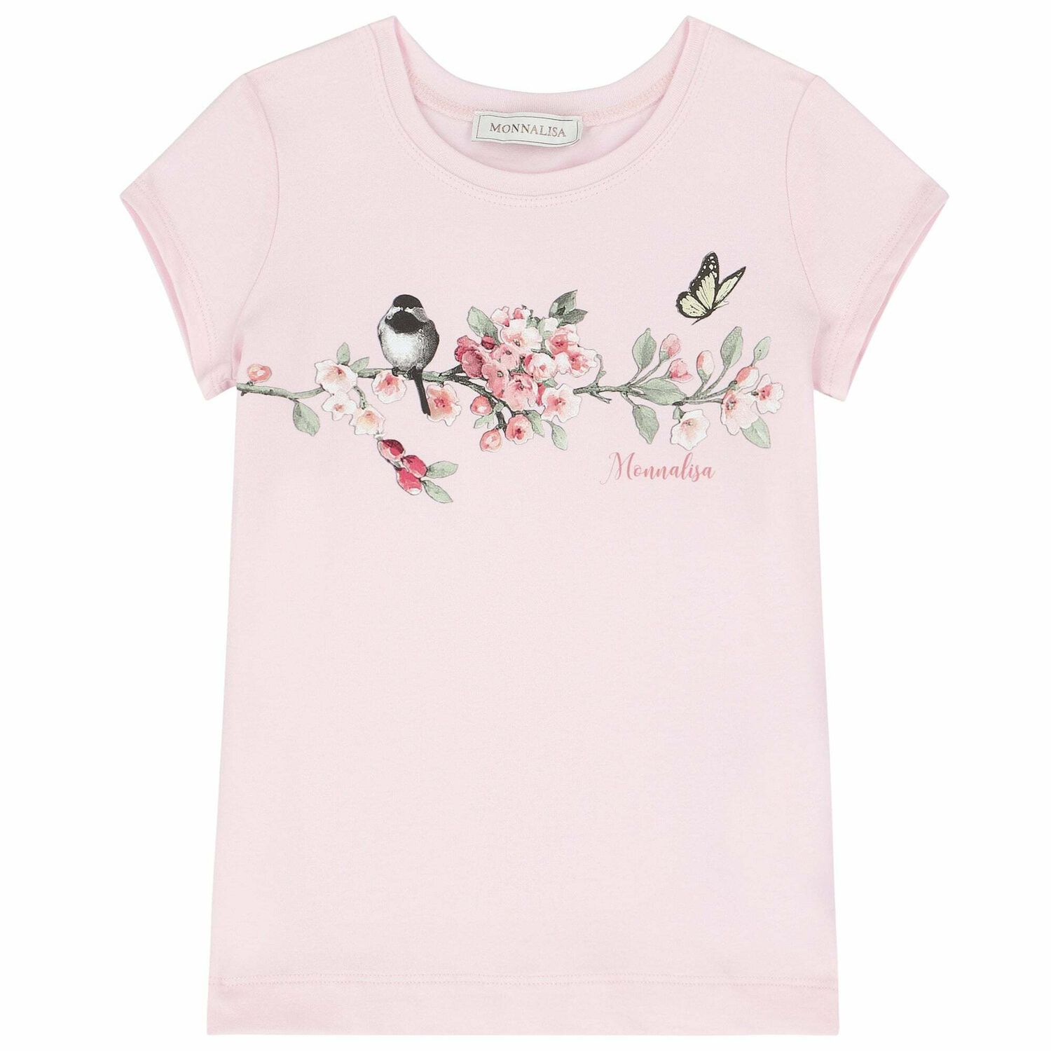 Girls Pink Floral T-Shirt, 2, hi-res image number null