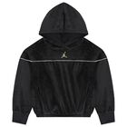 Girls Black Jordan Hooded Top, 1, hi-res