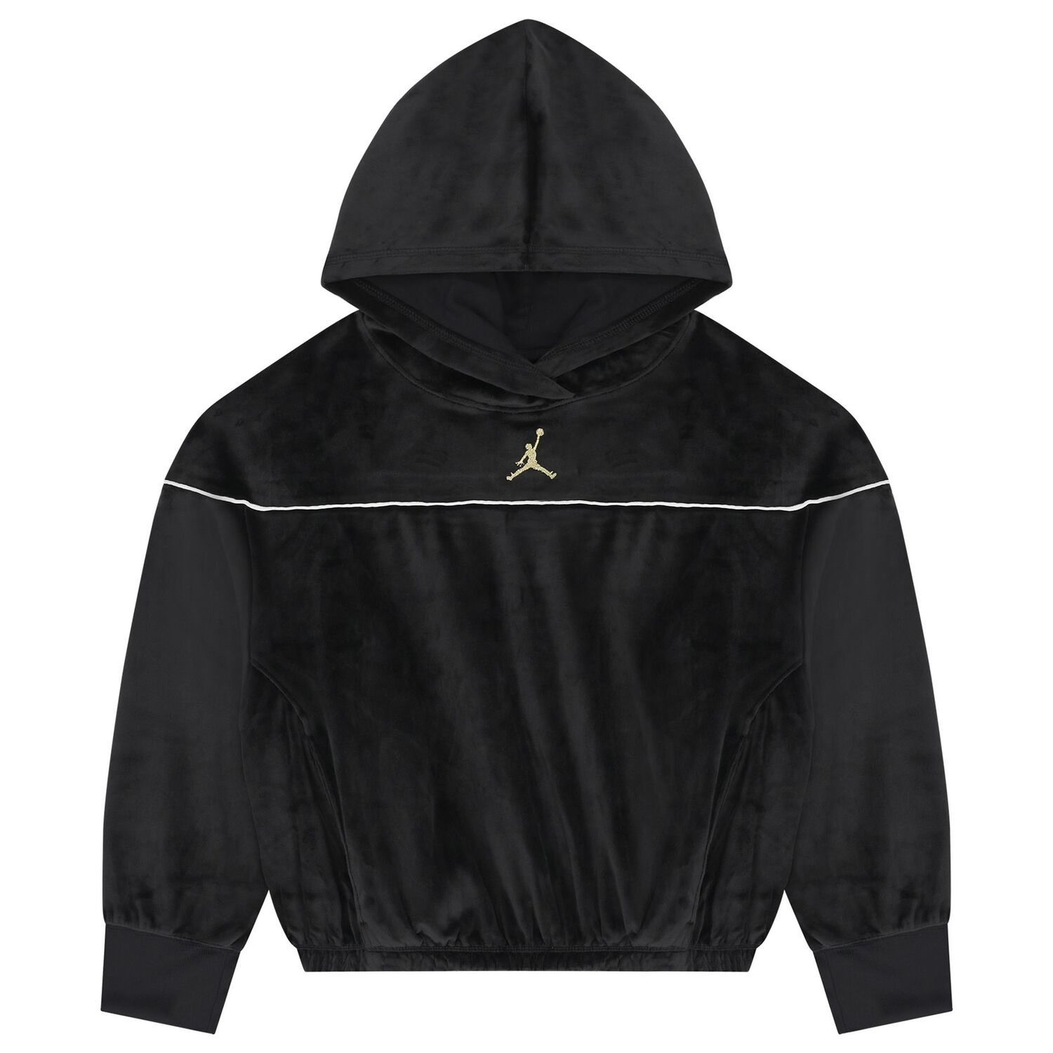 Girls Black Jordan Hooded Top, 1, hi-res