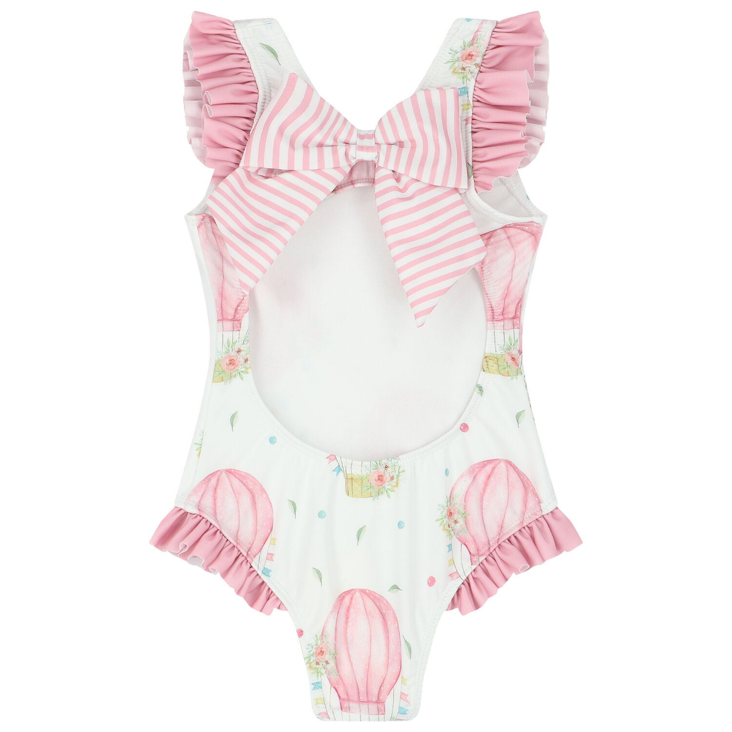 مايوه بنات باللون الأبيض والوردي, 2, hi-res