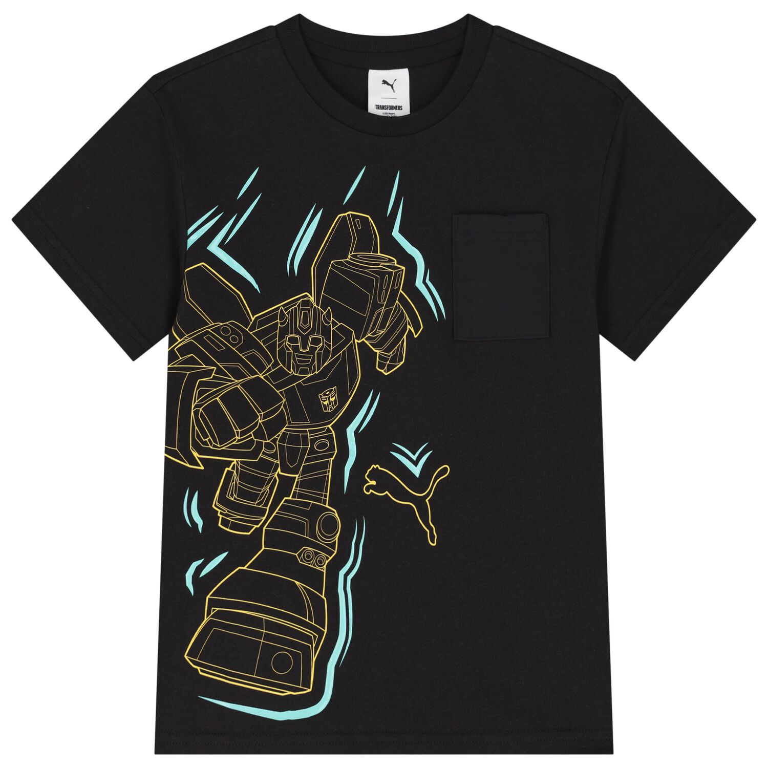 Boys Black Bumblebee Transformers T-Shirt, 1, hi-res