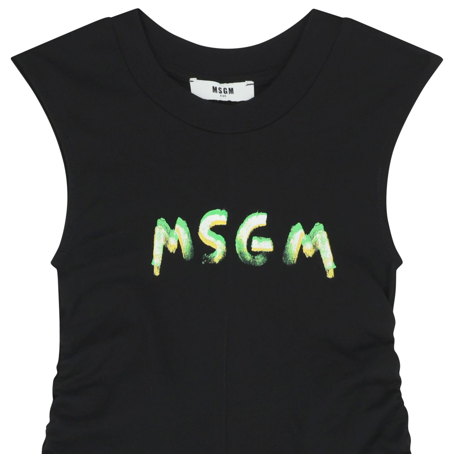 Girls Black Logo Dress, 1, hi-res