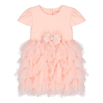 Baby Girls Pink Bow Tulle Dress