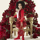 Girls Red & Gold Sequins Crossbody Bag, 1, hi-res