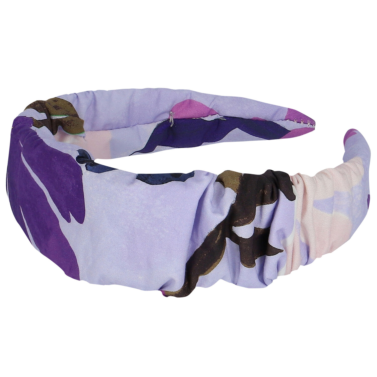 طوق شعر بنات بالزهور باللون البنفسجى, 1, hi-res