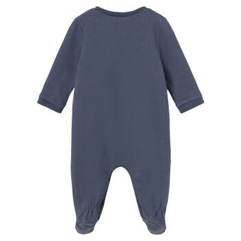 Baby Boys Navy Blue Dinosaur Babygrow