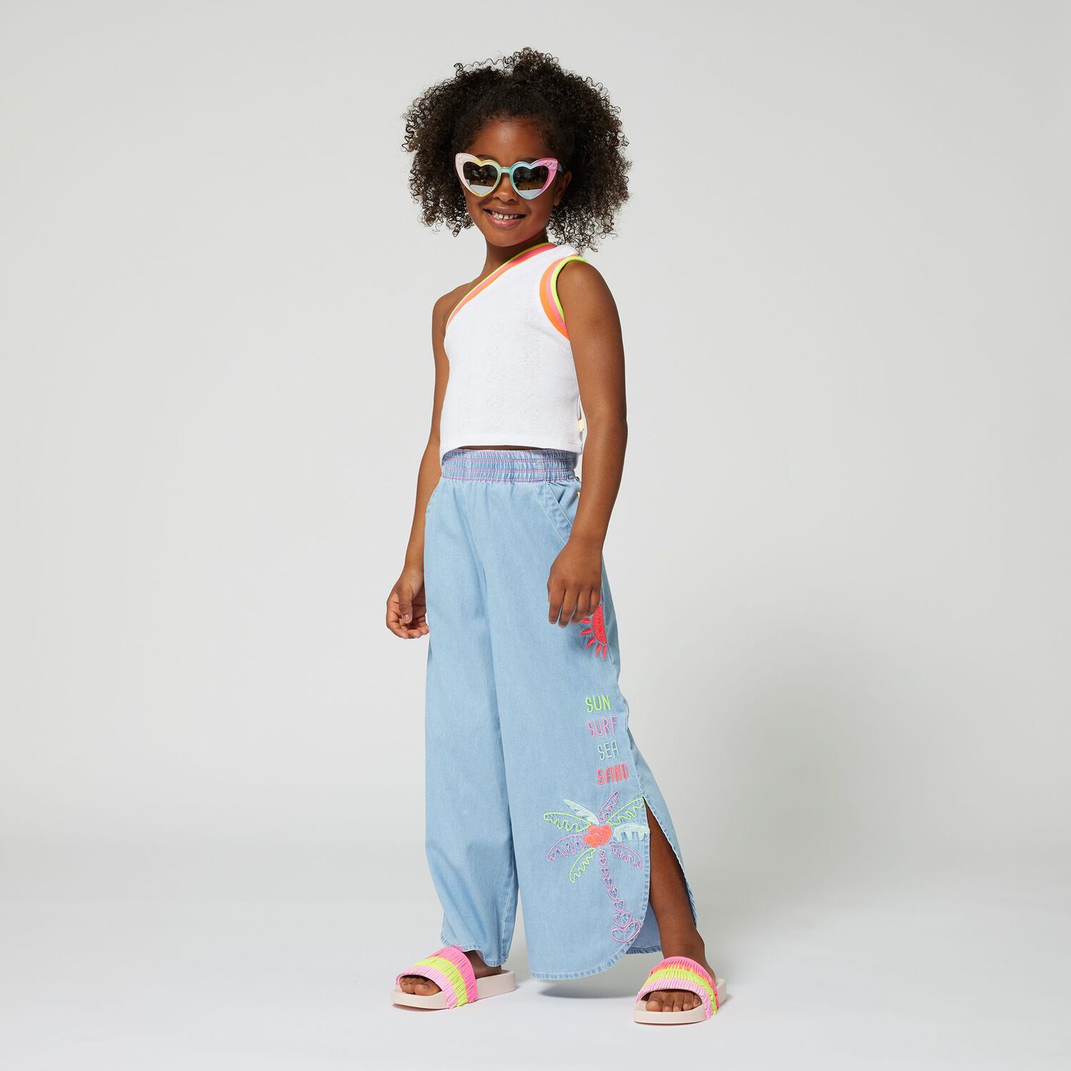Girls Rainbow Logo Sunglasses, 1, hi-res