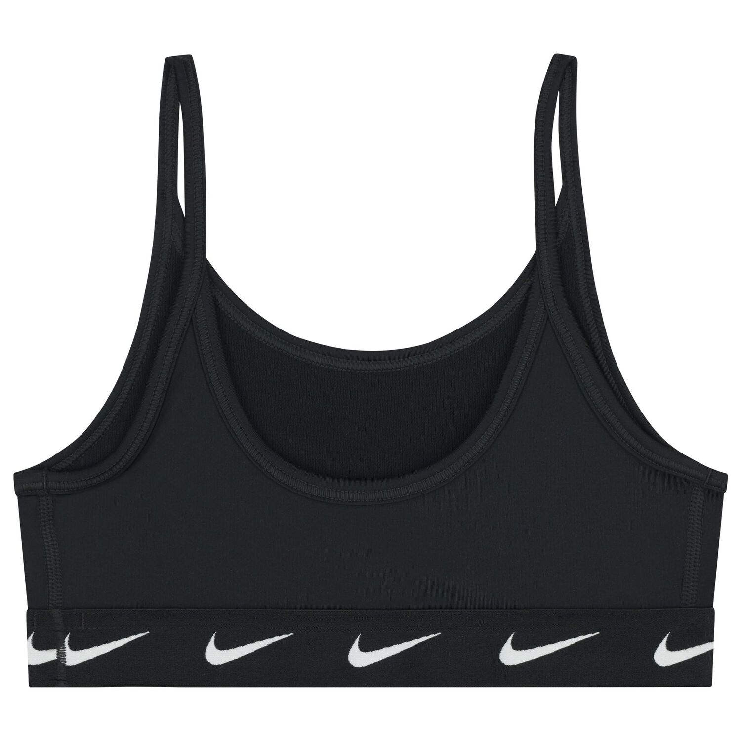 Girls Black Logo Bra Top, 1, hi-res