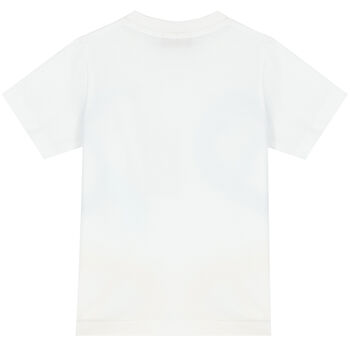 Younger Boys White Logo T-Shirt