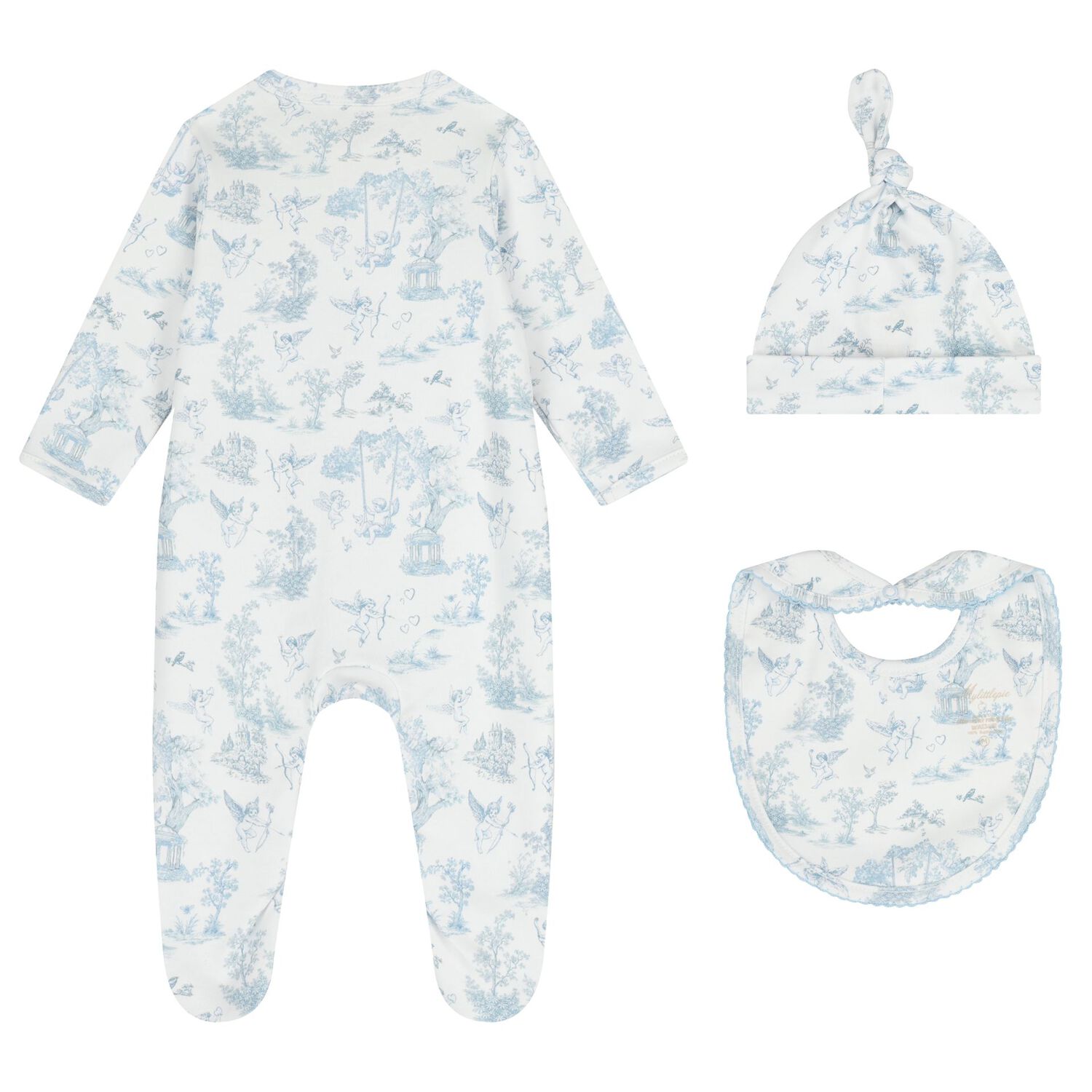 Baby Boys White & Blue Babygrow Gift Set , 1, hi-res