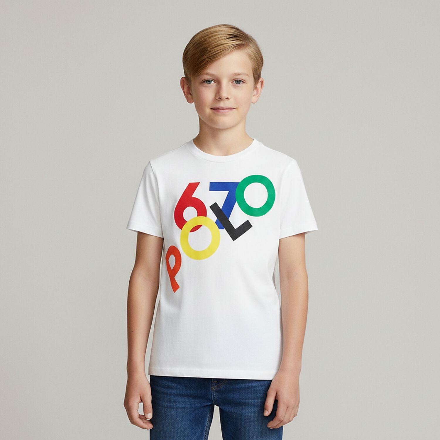 Boys White Logo T-Shirt, 1, hi-res image number null