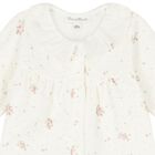 Girls Ivory Floral Babygrow, 1, hi-res