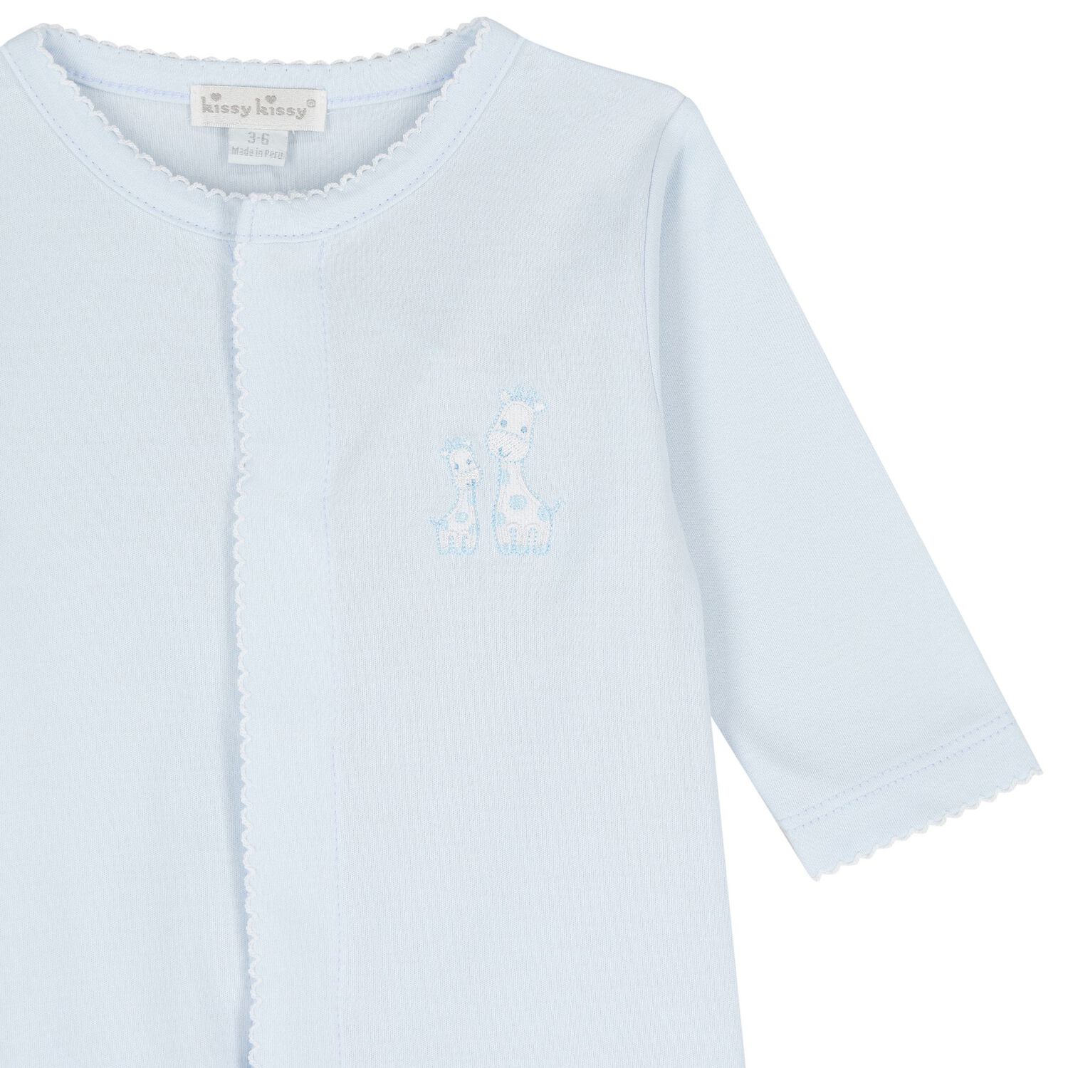 Baby Boys Blue Just Giraffe Babygrow, 1, hi-res
