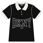 Boys Black Logo Polo Shirt, 1, hi-res