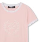 Girls Pink & White Logo T-Shirt, 3, hi-res