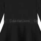 فستان بنات  بالشعار باللون الأسود, 1, hi-res