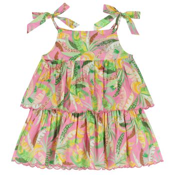Gils Pink Pleated Dress