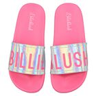 Girls Pink Logo Sliders, 1, hi-res