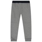Boys Navy Blue, Grey & Yellow Tracksuit Set (3 Piece), 1, hi-res