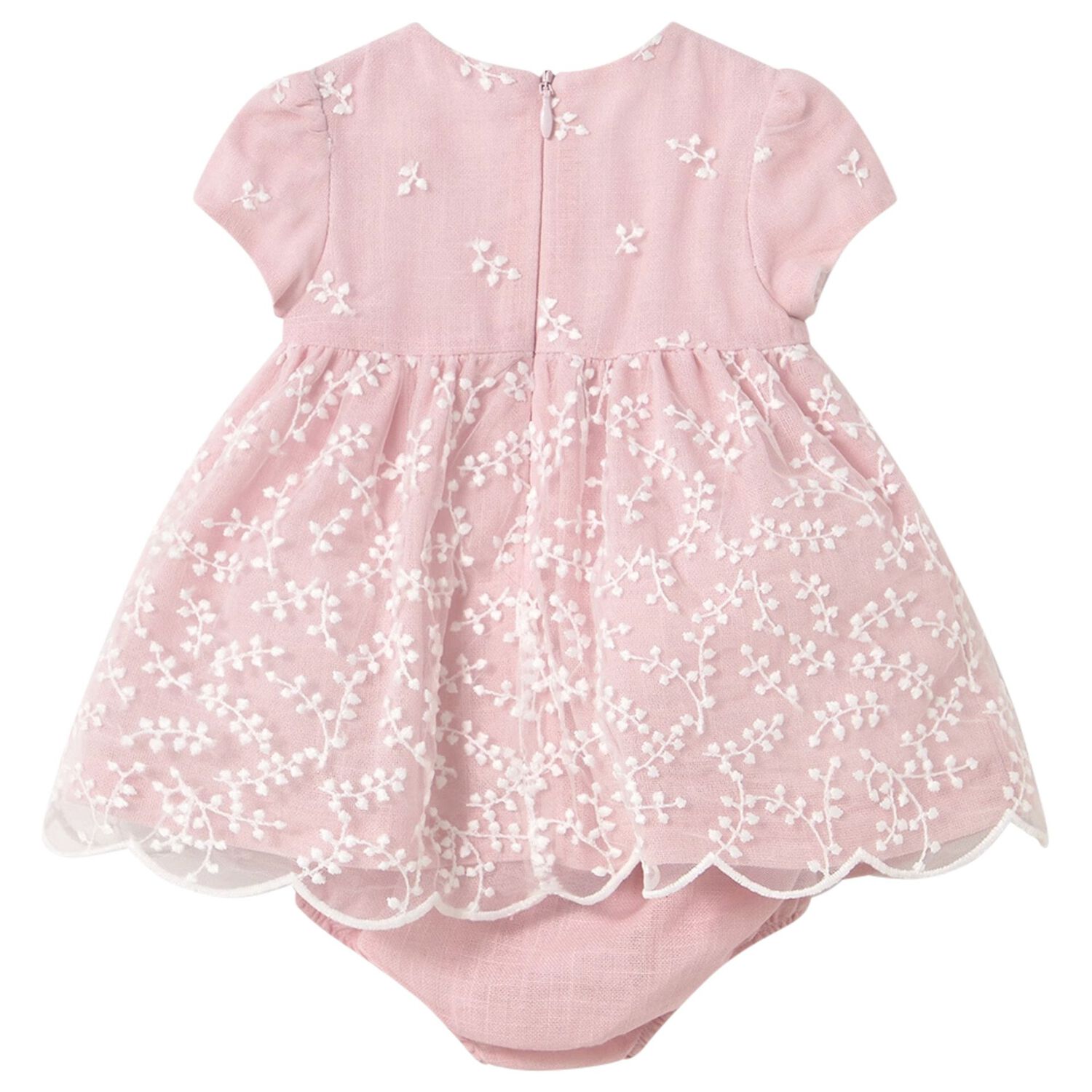Baby Girls Pink Organza Dress Set, 1, hi-res