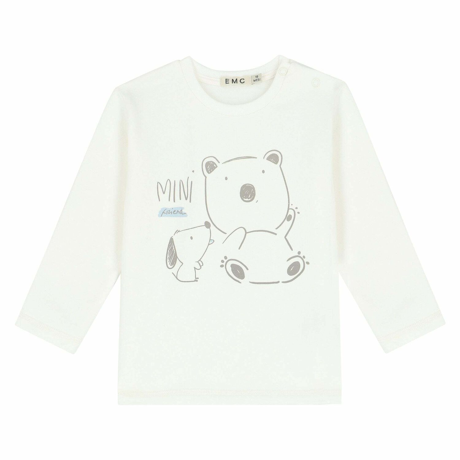 Baby Boys Ivory Top & Blue Joggers Set, 1, hi-res image number null