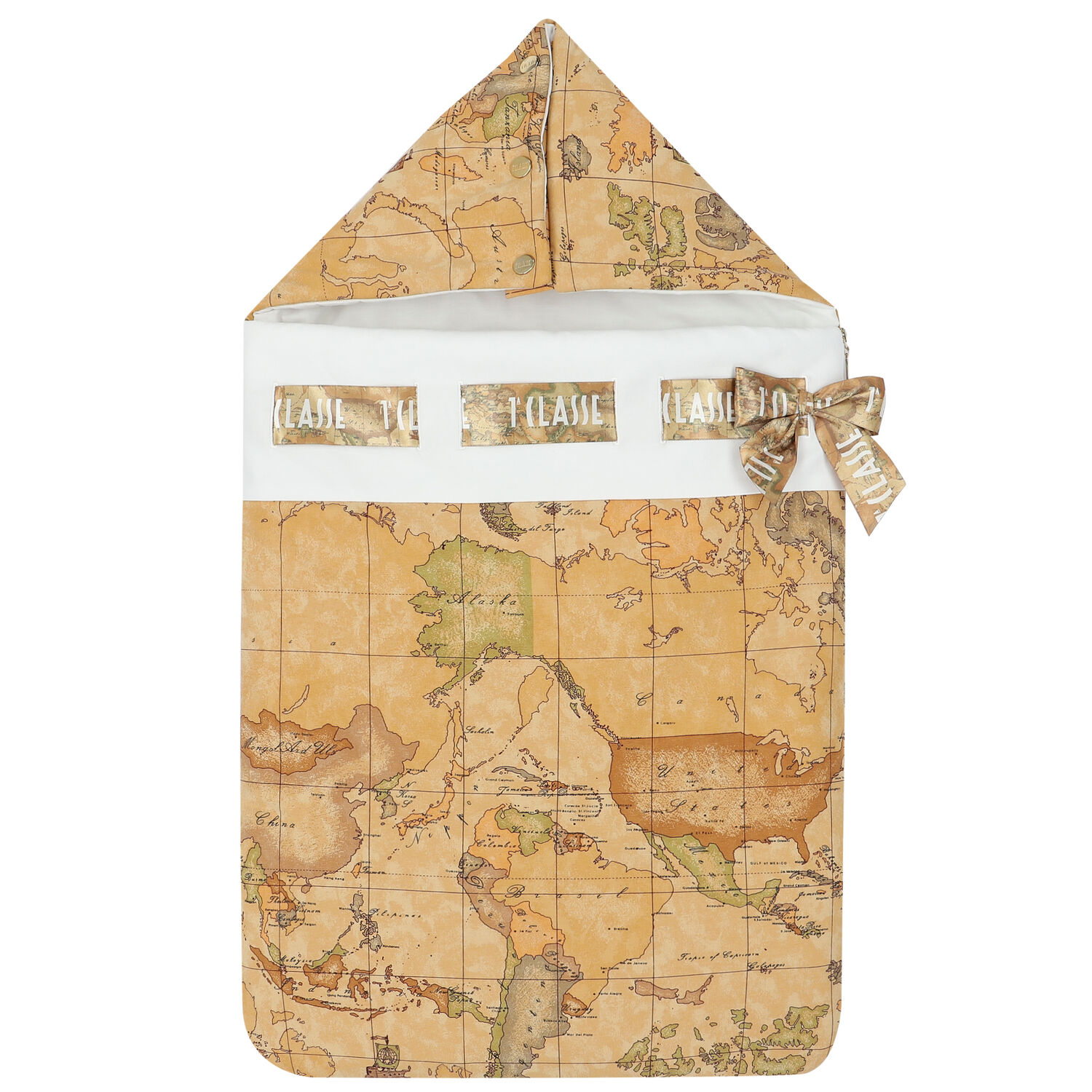 Beige Geo Map Baby Nest, 1, hi-res