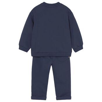 Younger Navy Blue Teddy Bear Tracksuit