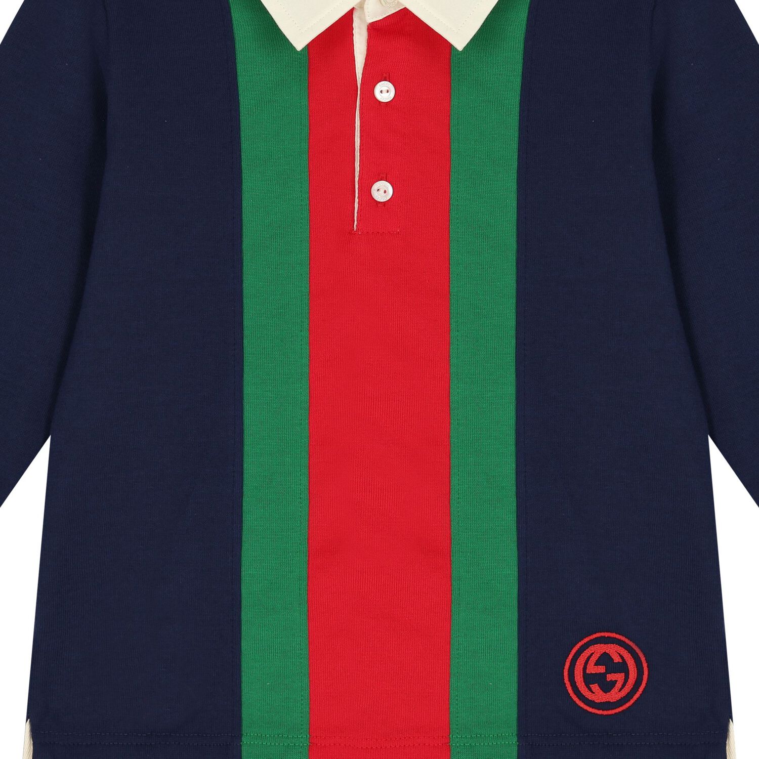 Boys Navy Blue Web Striped Polo Shirt, 1, hi-res image number null