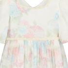 Girls Pink Floral Chiffon Dress, 1, hi-res