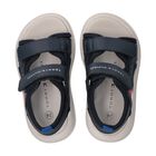 Boys Blue Logo Sandals, 1, hi-res