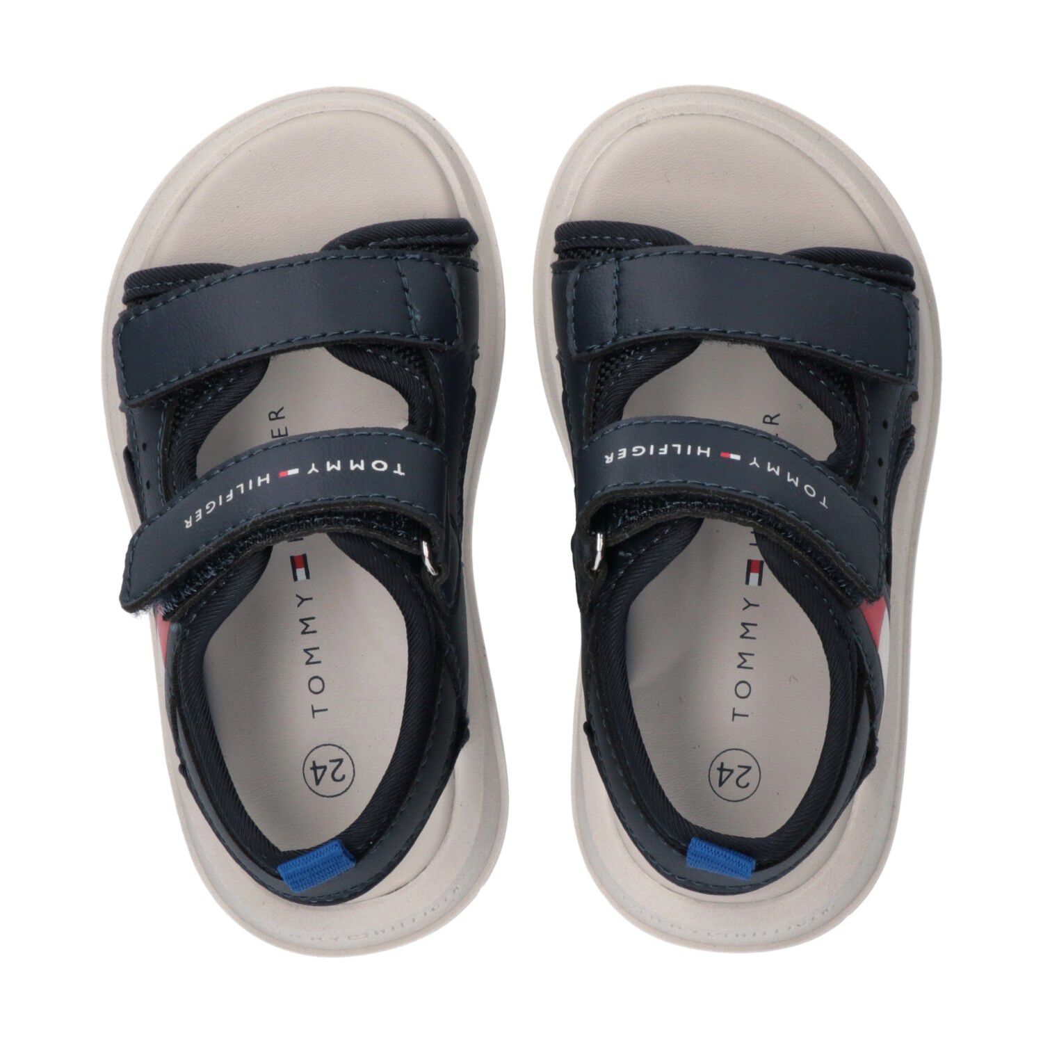 Boys Blue Logo Sandals, 1, hi-res