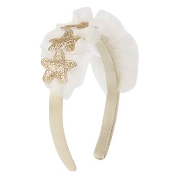 ربطة رأس بنات بطبعة نجوم باللون الذهبي 