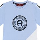 Younger Boys Blue Logo T-Shirt, 2, hi-res