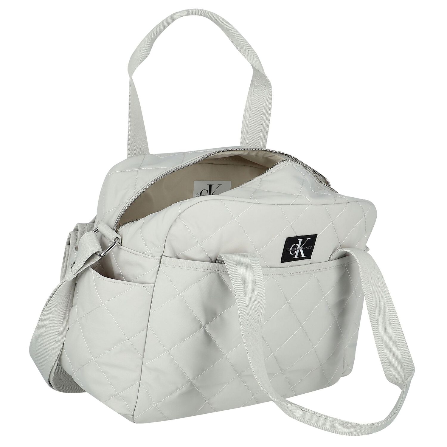Grey Logo Baby Changing Bag, 3, hi-res