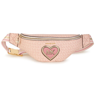 Girls Pink Logo Belt Bag