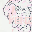 Younger Girls White & Pink Elephant T-Shirt, 1, hi-res