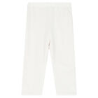 Baby Girls White & Pink Reversible Logo Trousers, 1, hi-res