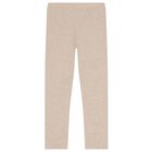 Girls Ivory, Navy Blue & Beige Leggings Set, 2, hi-res