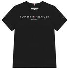 Boys Black Logo T-Shirt, 1, hi-res