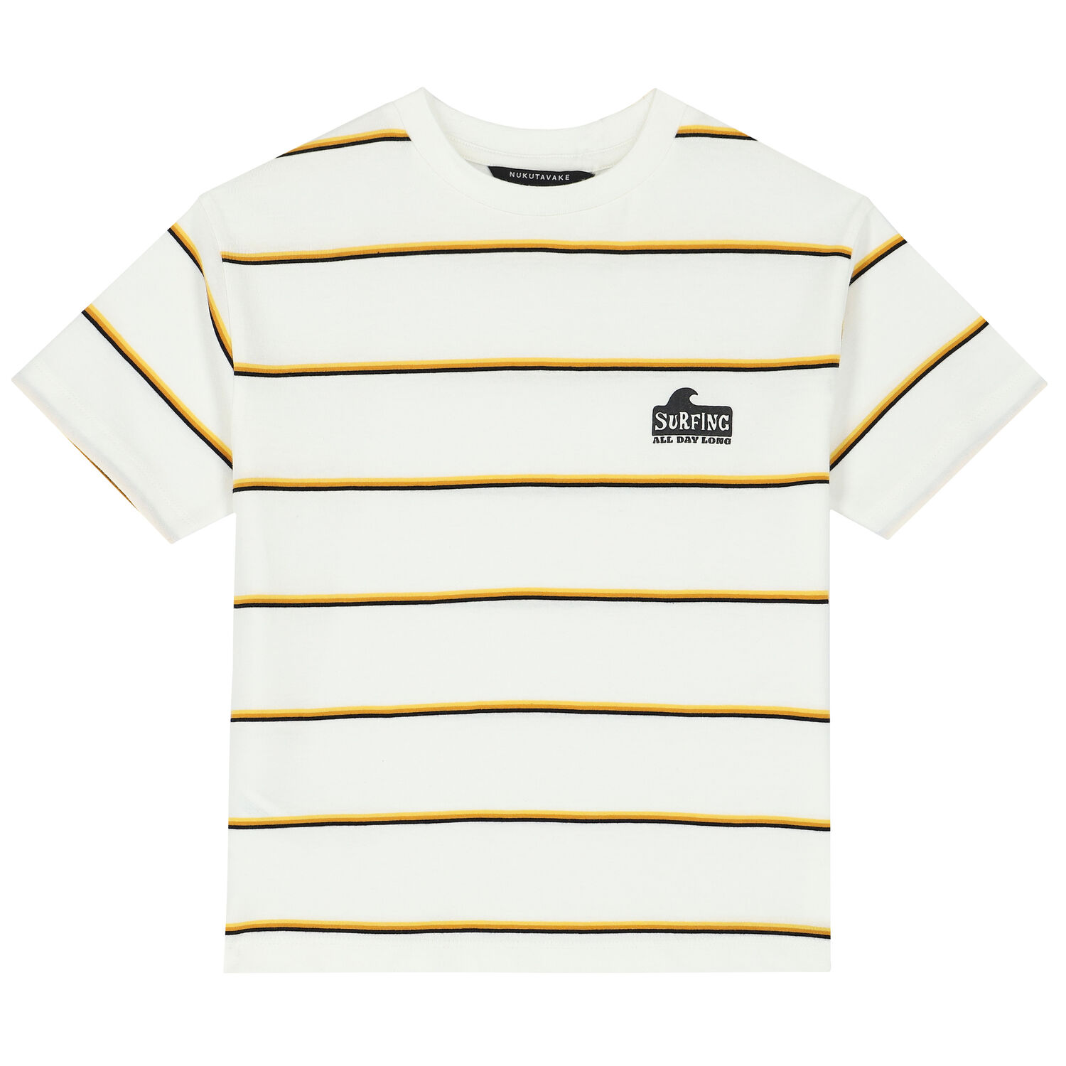 طقم تيشيرت وشورت باللون الأصفر والأسود للأولاد (3 قطع), 1, hi-res