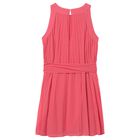 Girls Pink Pleated Dress, 1, hi-res