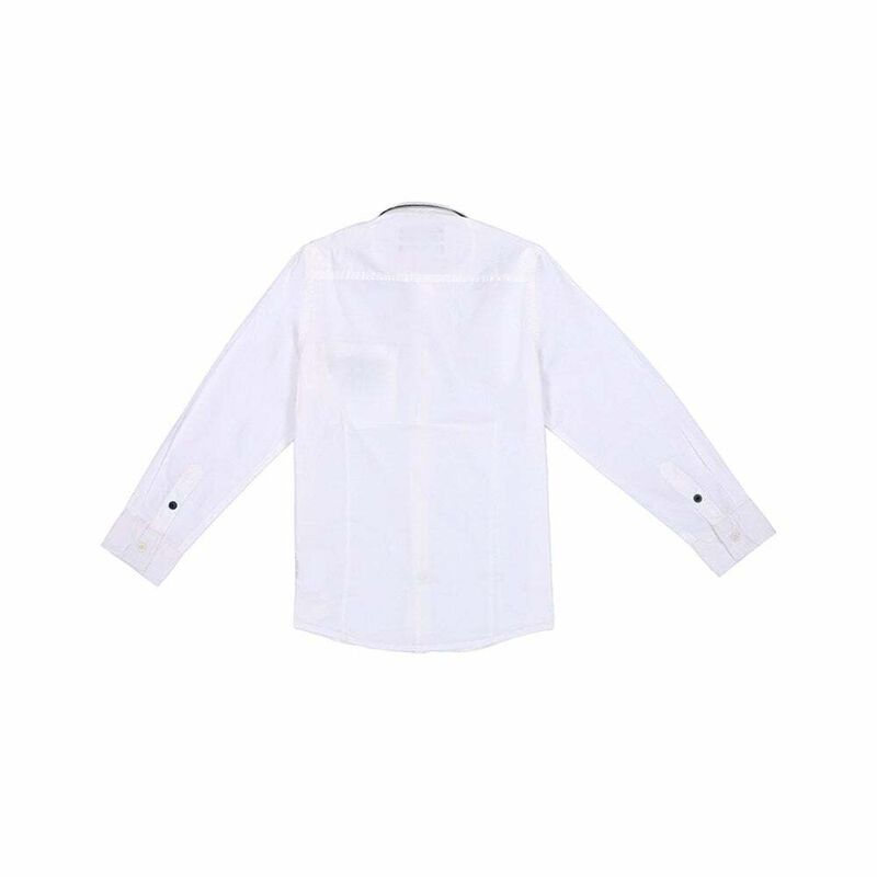 Boys White Long Sleeved Shirt, 1, hi-res image number null