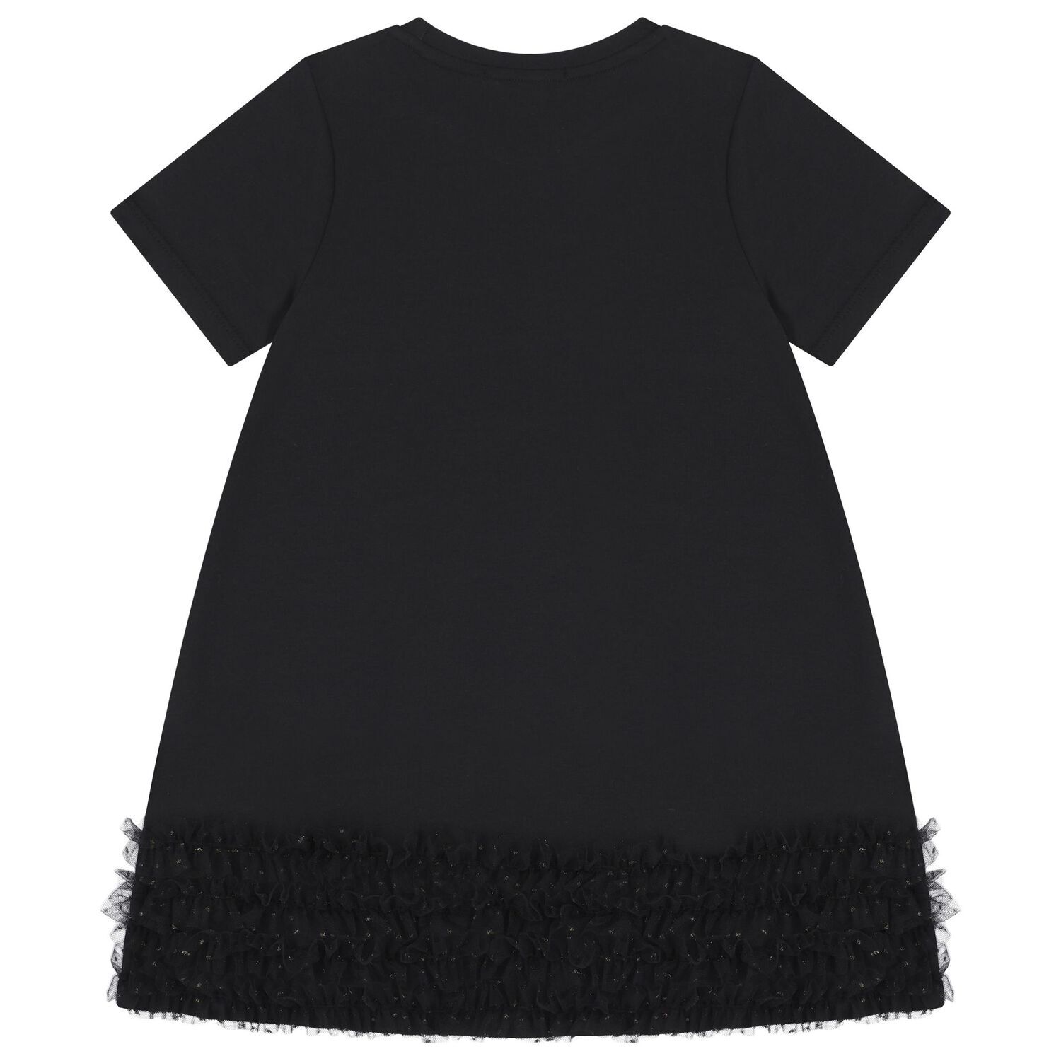 Girls Black Heartbag Print Dress, 2, hi-res