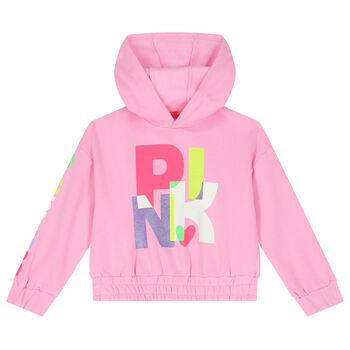 Girls Pink Hooded Top