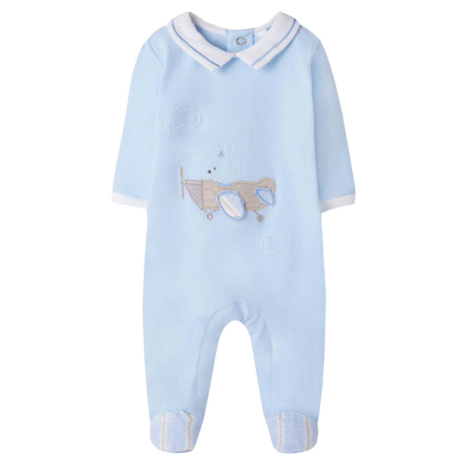 Boys Blue Babygrow, 1, hi-res