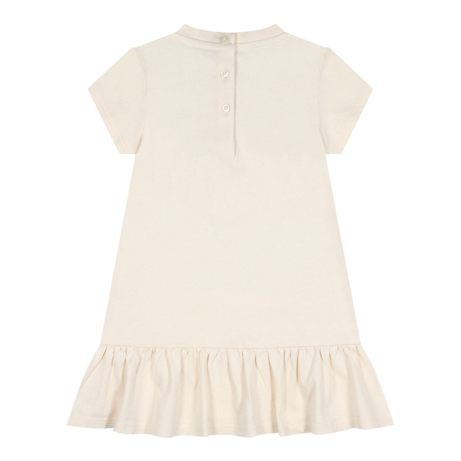 Baby Girls Ivory Patchwork Bear Dress Set, 1, hi-res