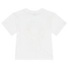 Girls White Elephant Logo T-Shirt, 1, hi-res